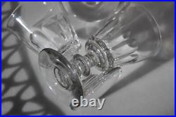 6 verres à vin blanc anciens en cristal taillé cotes plates Baccarat Caton 6 verres à vin blanc anciens en cristal taillé cotes plates Baccarat Caton