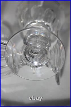 6 verres à vin blanc anciens en cristal taillé cotes plates Baccarat Caton