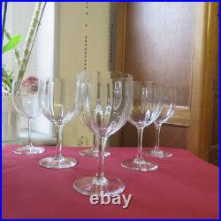 6 verres a vin blanc cristal de baccarat modèle Montaigne optique optic H 12,5 6 verres a vin blanc cristal de baccarat modèle Montaigne optique optic H 12,5