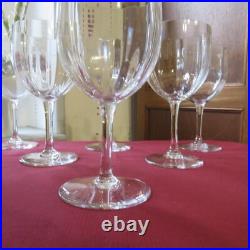6 verres a vin blanc cristal de baccarat modèle Montaigne optique optic H 12,5 6 verres a vin blanc cristal de baccarat modèle Montaigne optique optic H 12,5