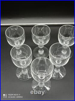 6 verres à vin blanc en Cristal de BACCARAT modèle Géranium, signés, H11,5 cm