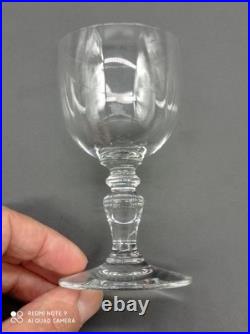 6 verres à vin blanc en Cristal de BACCARAT modèle Géranium, signés, H11,5 cm