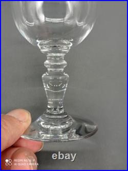 6 verres à vin blanc en Cristal de BACCARAT modèle Géranium, signés, H11,5 cm