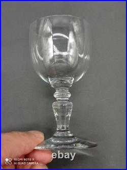 6 verres à vin blanc en Cristal de BACCARAT modèle Géranium, signés, H11,5 cm