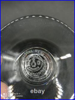 6 verres à vin blanc en Cristal de BACCARAT modèle Géranium, signés, H11,5 cm