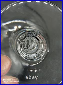 6 verres à vin blanc en Cristal de BACCARAT modèle Géranium, signés, H11,5 cm