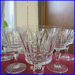 6 verres à vin blanc en cristal de baccarat modèle Piccadilly H 12,7 cm signé 2