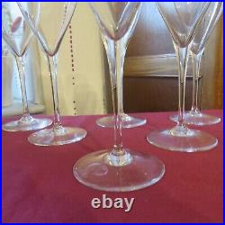 6 verres a vin blanc en cristal de baccarat modèle saint Remy signé H 17,4 cm
