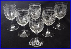6 verres à vin cristal de Baccarat modèle Louis XV 10,9cm