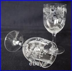 6 verres à vin cristal de Baccarat modèle Louis XV 10,9cm