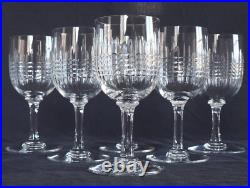 6 verres à vin cristal de Baccarat modèle Nancy 12,6cm
