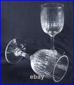 6 verres à vin cristal de Baccarat modèle Nancy 12,6cm