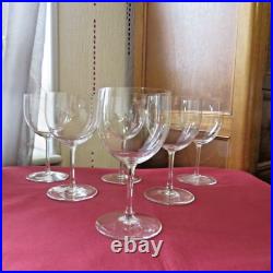 6 verres a vin cristal de baccarat modèle Montaigne uni H 12,3 cm
