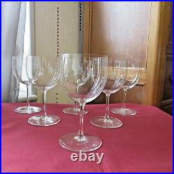 6 verres a vin cristal de baccarat modèle Montaigne uni H 12,3 cm
