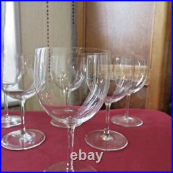 6 verres a vin cristal de baccarat modèle Montaigne uni H 12,3 cm