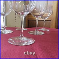 6 verres a vin cristal de baccarat modèle Montaigne uni H 12,3 cm
