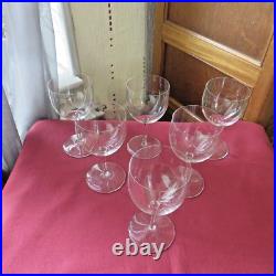 6 verres a vin cristal de baccarat modèle Montaigne uni H 12,3 cm