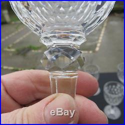 6 verres a vin cristal de baccarat modèle juvisy signé H 10,6 cm
