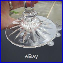 6 verres a vin cristal de baccarat modèle juvisy signé H 10,6 cm