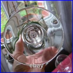 6 verres a vin de bourgogne en cristal de baccarat nologie signé H 18 cm