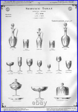 6 verres à vin du Rhin Roemers cristal de Baccarat forme 8738 taille 9254