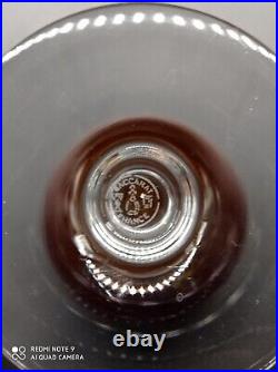 6 verres à vin du Rhin en cristal de BACCARAT modèle PERFECTION couleur, signé