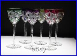 6 verres à vin du rhin roemer en cristal de baccarat modèle Lagny H20 cm