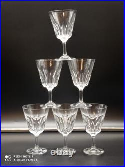 6 verres à vin en cristal de BACCARAT modèle Côte d'Azur, H 13 cm, signé