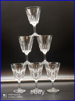 6 verres à vin en cristal de BACCARAT modèle Côte d'Azur, H 13 cm, signé