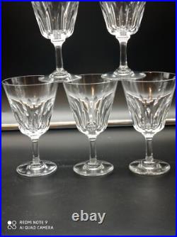 6 verres à vin en cristal de BACCARAT modèle Côte d'Azur, H 13 cm, signé