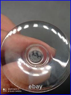 6 verres à vin en cristal de BACCARAT modèle Côte d'Azur, H 13 cm, signé