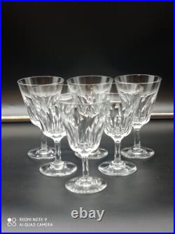 6 verres à vin en cristal de BACCARAT modèle Côte d'Azur, H 13 cm, signé