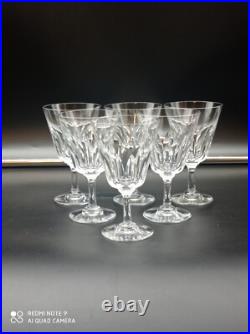 6 verres à vin en cristal de BACCARAT modèle Côte d'Azur, H 13 cm, signé