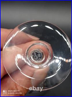 6 verres à vin en cristal de BACCARAT modèle Côte d'Azur, H 13 cm, signé