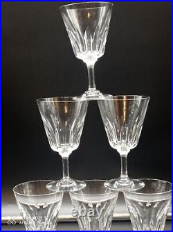 6 verres à vin en cristal de BACCARAT modèle Côte d'Azur, H 14 cm, signé