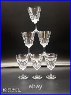 6 verres à vin en cristal de BACCARAT modèle Côte d'Azur, H 14 cm, signé