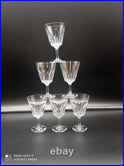 6 verres à vin en cristal de BACCARAT modèle Côte d'Azur, H 14 cm, signé