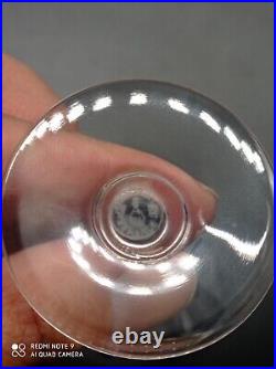 6 verres à vin en cristal de BACCARAT modèle Côte d'Azur, H 14 cm, signé