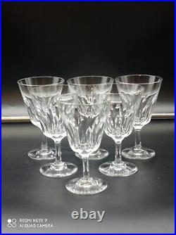 6 verres à vin en cristal de BACCARAT modèle Côte d'Azur, H 14 cm, signé