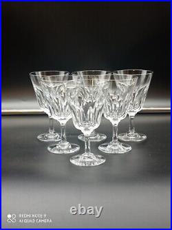 6 verres à vin en cristal de BACCARAT modèle Côte d'Azur, H 14 cm, signé