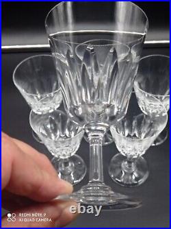 6 verres à vin en cristal de BACCARAT modèle Côte d'Azur, H 14 cm, signé