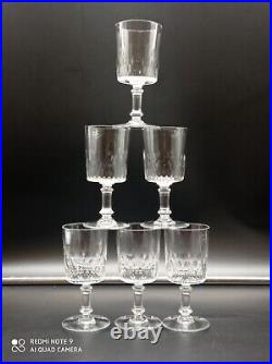 6 verres à vin en cristal de BACCARAT modèle Richelieu Champigny, 12,5cm