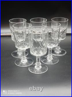 6 verres à vin en cristal de BACCARAT modèle Richelieu Champigny, 12,5cm
