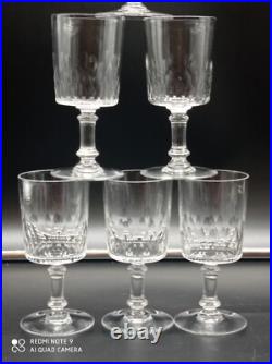 6 verres à vin en cristal de BACCARAT modèle Richelieu Champigny, 12,5cm