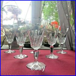 6 verres a vin en cristal de Baccarat modèle Carcassonne H 12,6 cm signé