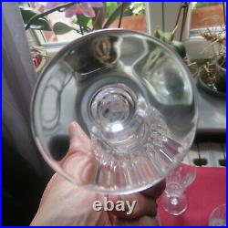 6 verres a vin en cristal de Baccarat modèle Carcassonne H 12,6 cm signé
