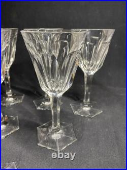 6 verres à vin en cristal de Baccarat modèle Malmaison 14,9 cm