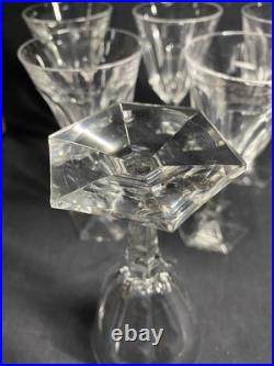 6 verres à vin en cristal de Baccarat modèle Malmaison 14,9 cm