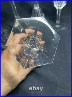 6 verres à vin en cristal de Baccarat modèle Malmaison 14,9 cm