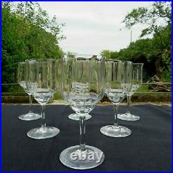 6 verres à vin en cristal de baccarat modèle Capri signé H 13,5 cm lot 4